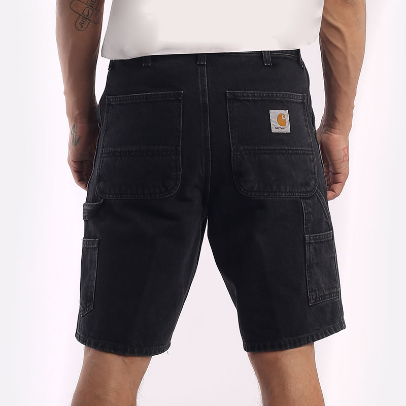 мужские черные шорты  Carhartt WIP Single Knee Short I032026-black - цена, описание, фото 4